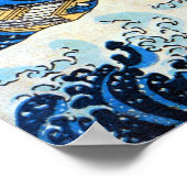 Great Wave, Hokusai, Ukiyo-e Poster (Ecke)