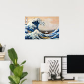 Great Wave, Hokusai, Ukiyo-e Poster (Heimbüro)