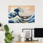 Great Wave, Hokusai, Ukiyo-e Poster (Heimbüro)