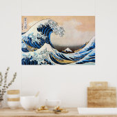 Great Wave, Hokusai, Ukiyo-e Poster (Küche)