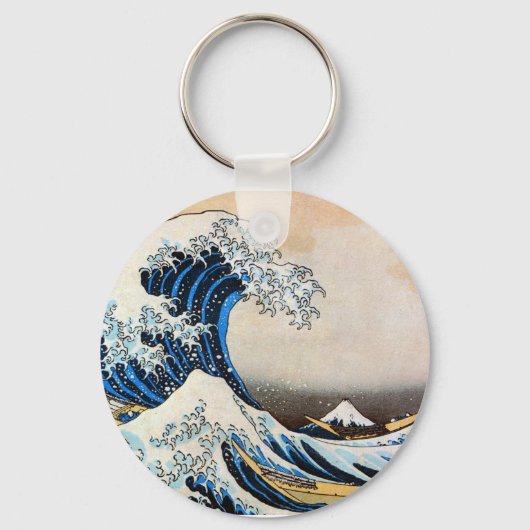 Great Wave, Hokusai, Ukiyo-e Schlüsselanhänger (Vorderseite)