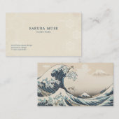 Great Wave Inspired Japanese Business Card  Visitenkarte (Vorne/Hinten)