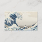 Great Wave Inspired Japanese Business Card  Visitenkarte (Rückseite)