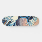 Great Wave inspiriert rosa Sakura Ästhetik Skateboard (Horizontal)