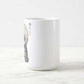 Great Wave Japanese Cat Eating Ramen Funny Art Kaffeetasse (Mittel)