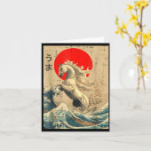 Great Wave Kanagawa Japanese New Year 2026 Year Of Karte (Gelbe Blume)