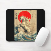 Great Wave Kanagawa Japanese New Year 2026 Year Of Mousepad (Mit Mouse)
