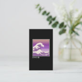 Great Wave Kanagawa Japanisch Vaporwave Ästhetik Visitenkarte (Stehend Vorderseite)