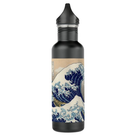 Great Wave Kanagawa japanisches Gemälde Edelstahlflasche (Links)