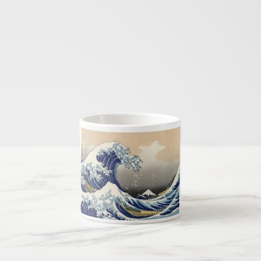 Great Wave Kanagawa japanisches Gemälde Espressotasse (Vorderseite)