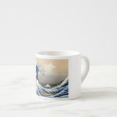 Great Wave Kanagawa japanisches Gemälde Espressotasse (Vorderseite Rechts)
