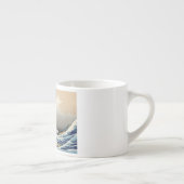 Great Wave Kanagawa japanisches Gemälde Espressotasse (Rechts)