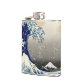 Great Wave Kanagawa japanisches Gemälde Flachmann (Links)