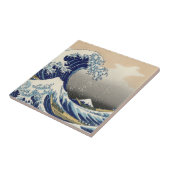 Great Wave Kanagawa japanisches Gemälde Fliese (Seite)
