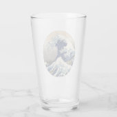 Great Wave Kanagawa japanisches Gemälde Glas (Rückseite)