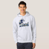 Great Wave Kanagawa japanisches Gemälde Hoodie (Vorne ganz)
