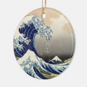 Great Wave Kanagawa japanisches Gemälde Keramikornament (Links)
