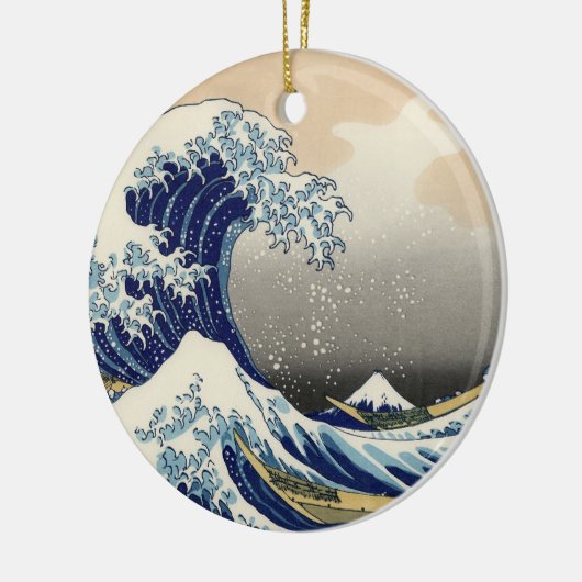 Great Wave Kanagawa japanisches Gemälde Keramikornament (Links)