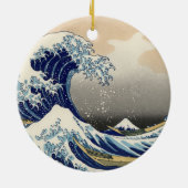 Great Wave Kanagawa japanisches Gemälde Keramikornament (Hinten)