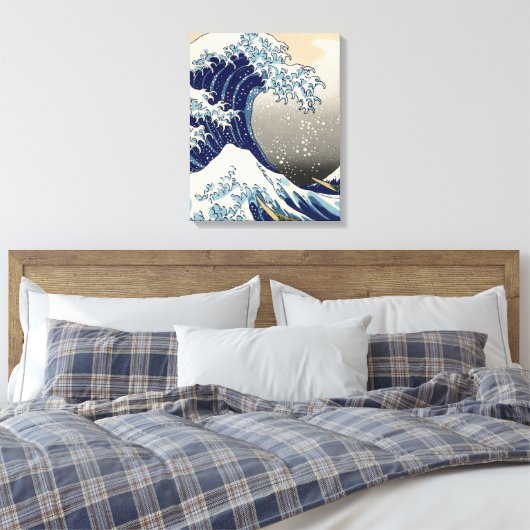 Great Wave Kanagawa japanisches Gemälde Leinwanddruck (Insitu (Schlafzimmer))