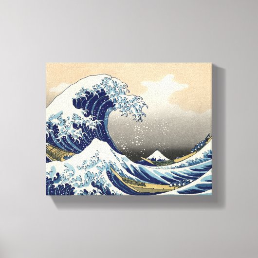 Great Wave Kanagawa japanisches Gemälde Leinwanddruck (Vorderseite)