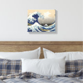 Great Wave Kanagawa japanisches Gemälde Leinwanddruck (Insitu (Schlafzimmer))