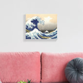 Great Wave Kanagawa japanisches Gemälde Leinwanddruck (Insitu (Wohnzimmer))