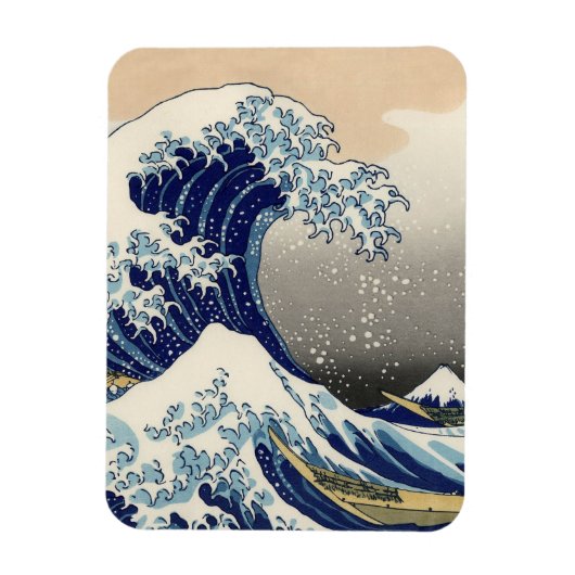 Great Wave Kanagawa japanisches Gemälde Magnet (Vertikal)