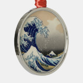 Great Wave Kanagawa japanisches Gemälde Ornament Aus Metall (Rechts)