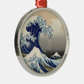 Great Wave Kanagawa japanisches Gemälde Ornament Aus Metall (Rechts)