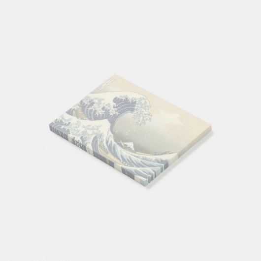 Great Wave Kanagawa japanisches Gemälde Post-it Klebezettel (angewinkelt)