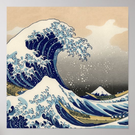 Great Wave Kanagawa japanisches Gemälde Poster (Vorne)