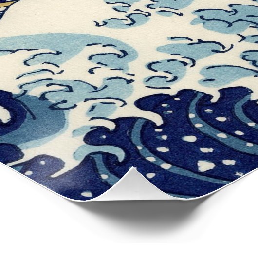 Great Wave Kanagawa japanisches Gemälde Poster (Ecke)