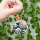 Great Wave Kanagawa japanisches Gemälde Schlüsselanhänger (Hand)