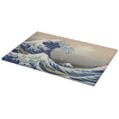 Great Wave Kanagawa japanisches Gemälde Schneidebrett (Ecke)