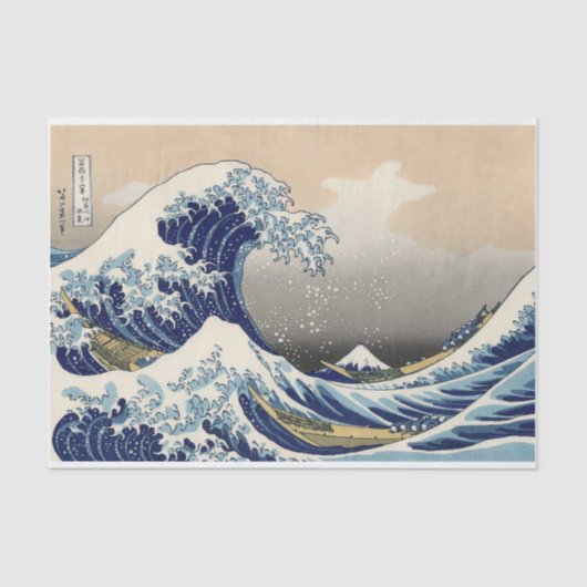 Great Wave Kanagawa japanisches Gemälde Seidenpapier (Vorderseite)