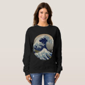 Great Wave Kanagawa japanisches Gemälde Sweatshirt (Vorne ganz)