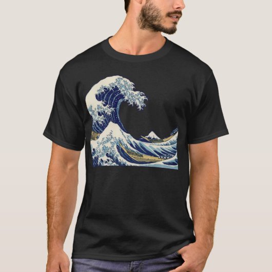 Great Wave Kanagawa japanisches Gemälde T-Shirt (Vorderseite)