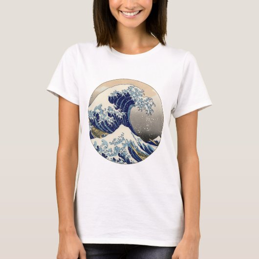 Great Wave Kanagawa japanisches Gemälde T-Shirt (Vorderseite)