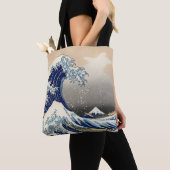 Great Wave Kanagawa japanisches Gemälde Tasche (Von Nahem)