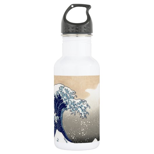 Great Wave Kanagawa japanisches Gemälde Trinkflasche (Vorderseite)