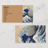 Great Wave Kanagawa japanisches Gemälde Visitenkarte (Vorne/Hinten)