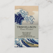Great Wave Kanagawa japanisches Gemälde Visitenkarte (Vorderseite)