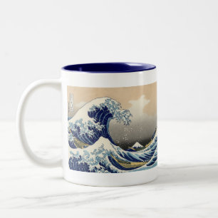 Great Wave Kanagawa japanisches Gemälde Zweifarbige Tasse