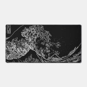 Great Wave Kontur Black and White Mouse Pad Schreibtischunterlage (Vorderseite)
