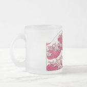 Great Wave mattierte Tasse aus Glas - rosa (Links)