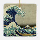 Great Wave Off Kanagawa, berühmtes Gemälde, Keramikornament (Rückseite)