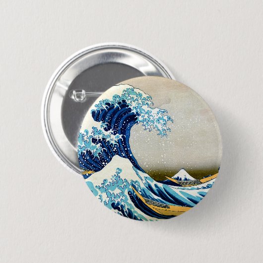 Great Wave Off Kanagawa Button (Vorne & Hinten)