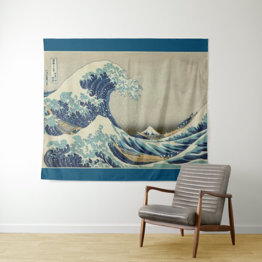 Great Wave off Kanagawa by Hokusai GalleryHD Wandteppich (Beispiel (Horizontal))