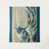 Great Wave off Kanagawa by Hokusai GalleryHD Wandteppich (Vorderseite)